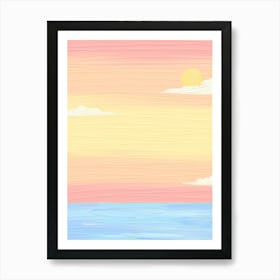 Sunset In The Sea Art Print