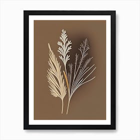 Fennel Seed Spices And Herbs Retro Minimal 3 Art Print