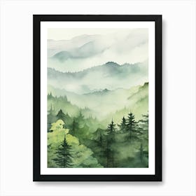 Green Forest Nature Scenery 2 Art Print