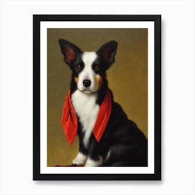 Fox Terrier (Smooth) Renaissance Portrait Oil Painting Poster