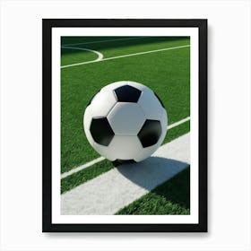 Soccer Ball On The Field 6 Art Print