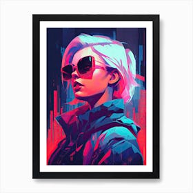 Girl In Sunglasses Art Print