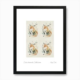 Cute Animals Collection Fox Cub 4 Art Print