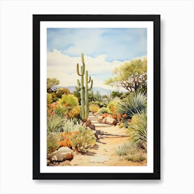 Desert Botanical Garden Usa Watercolour 2 Art Print