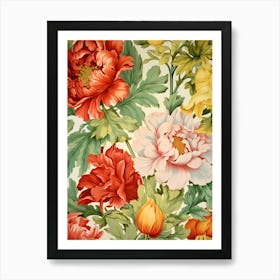 Floral Wallpaper 85 Art Print