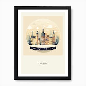 Cologne Germany Snowglobe Poster Art Print