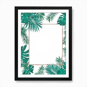 Square Tropical Floral Graphic Tree Branches Embrace Modern Minimalism Amidst A Dense Jungle Of Flo (1) Art Print