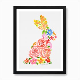 Easter Bunny Watercolor Artwork Art Print