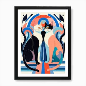 Cat Lovers 2 Art Print