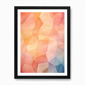 Colourful Abstract Geometric Polygons 7 Art Print
