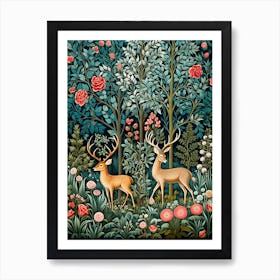 Deer In The Forest Art Print