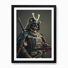 Darth Vader As A Vintagepunk Samurai 21 Art Print