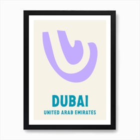 Dubai, United Arab Emirates, Graphic Style Poster 4 Art Print