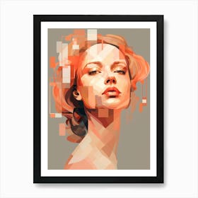 Abstract Geometric Lady 9 Art Print