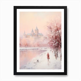 Dreamy Winter Painting Vienna Austria 2 Art Print