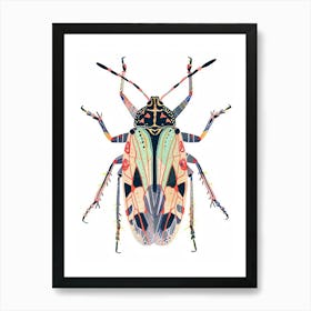 Colourful Insect Illustration Boxelder Bug 10 Art Print