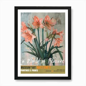 A World Of Flowers, Van Gogh Exhibition Amaryllis 1 Art Print