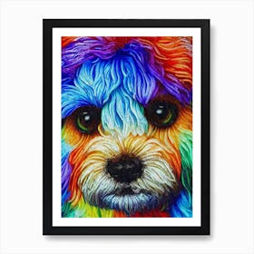Rainbow Poodle 1 Art Print