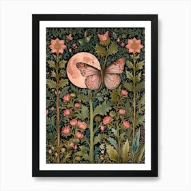 William Morris Butterfly And Flowers Art Print