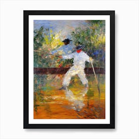 Fencing In The Style Of Monet 4 Art Print