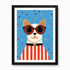 Little Dog 2 Wearing Sunglasses Art Print