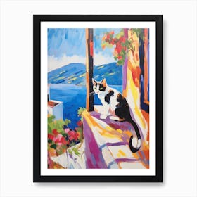 Painting Of A Cat In Fethiye Turkey 4 Art Print