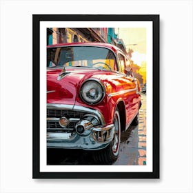 Classic Sunset Cruise
A vibrant close-up of a classic red Cadillac car against a warm sunset, capturing retro charm and nostalgia. Perfect for a study or living room, adding vintage flair and energy. Art Print