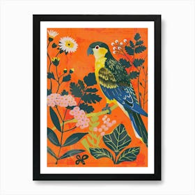 Spring Birds Parrot Art Print