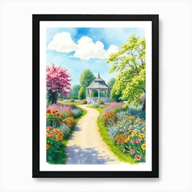 Gazebo In The Garden 4 Art Print