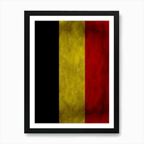 Belgium Flag Texture Art Print