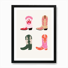 Cowboy Boots Art Print