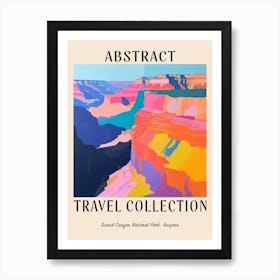 Abstract Travel Collection Poster Grand Canyon National Park Arizona 3 Art Print