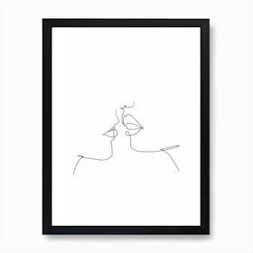 Kiss Art Print