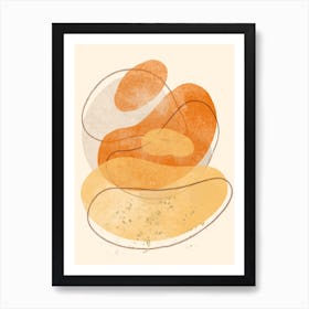 Orange And Yellow Abstract Painting Art Print