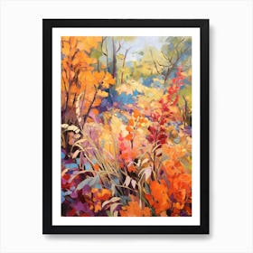 Autumn Gardens Painting San Diego Botanic Garden Usa Art Print