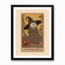 The Trash Witch - Possum Tarot Art Print