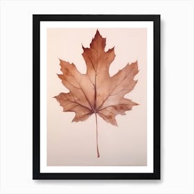 A Leaf In Watercolour, Autumn 1 Art Print