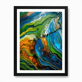 Colorful Rice Terraces Art Print