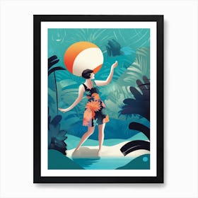 Summer Holidays At The Beach 1 Art Print
