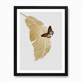 Butterfly & Palm Art Print