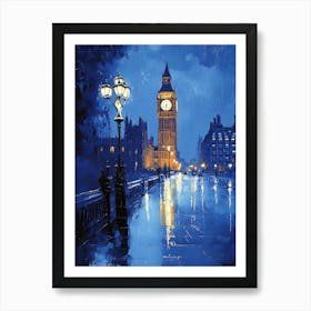 Fantasy Rainy Night In London 18 Art Print