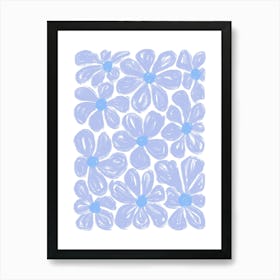 Blue Blooms Art Print