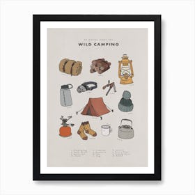 Camping Things Art Print