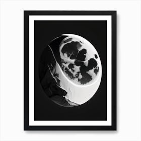 Moon Phase Noir Comic Space Art Print