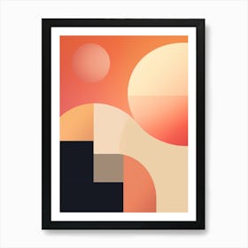 Abstract minimalist geometrical Painting Art Print