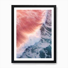 serene beach waves 1 Art Print