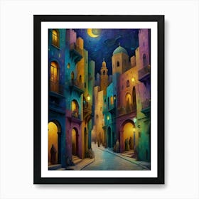 Night In The City Art Print