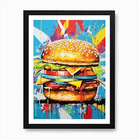 Hamburger Colour Splash 4 Art Print