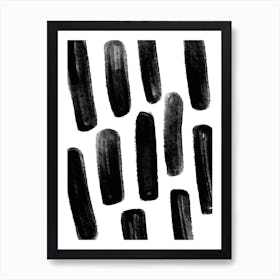 Black Pattern Art Print