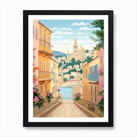 Nice France 4 Illustration Art Print